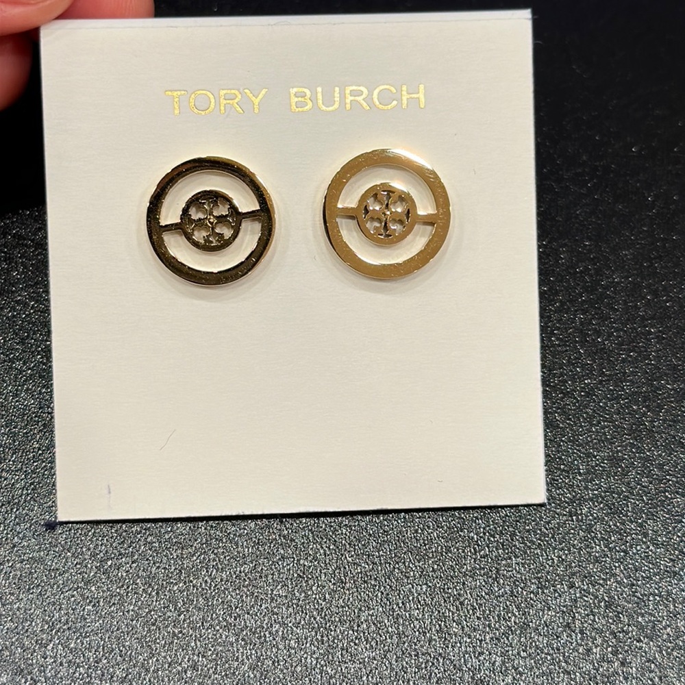 Tory Burch split circle stud earrings